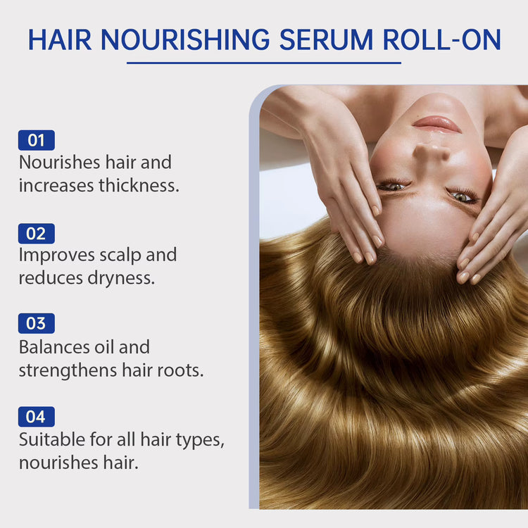 Rosemary Hair Nourishing Serum Roll-On Increase Hair Density Activate Hair Follicles Improve Scalp Health Hair Essence Care