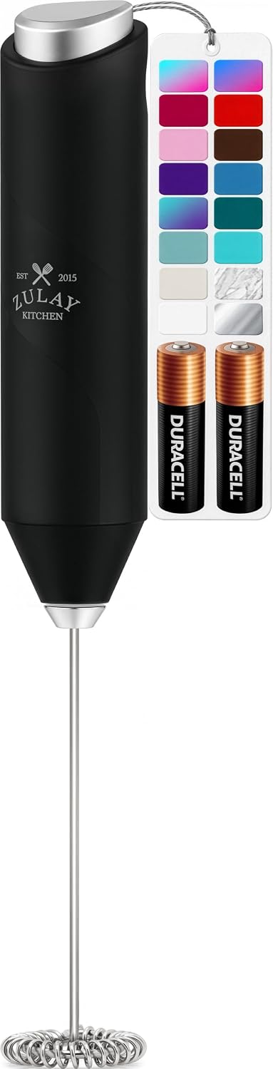 Handheld milk frother