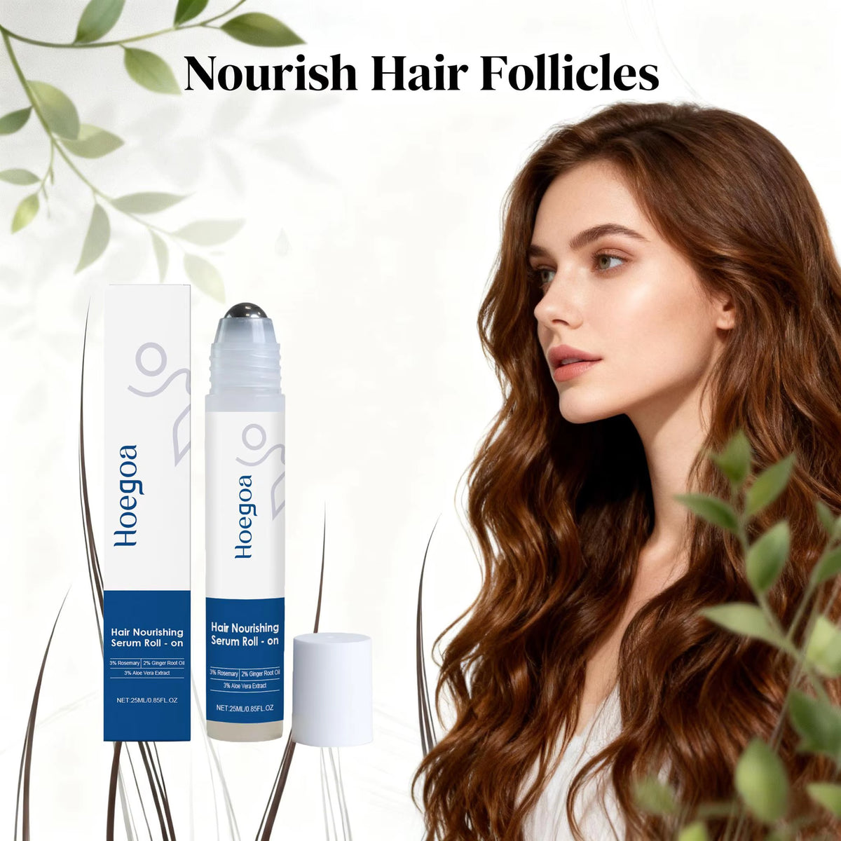 Rosemary Hair Nourishing Serum Roll-On Increase Hair Density Activate Hair Follicles Improve Scalp Health Hair Essence Care