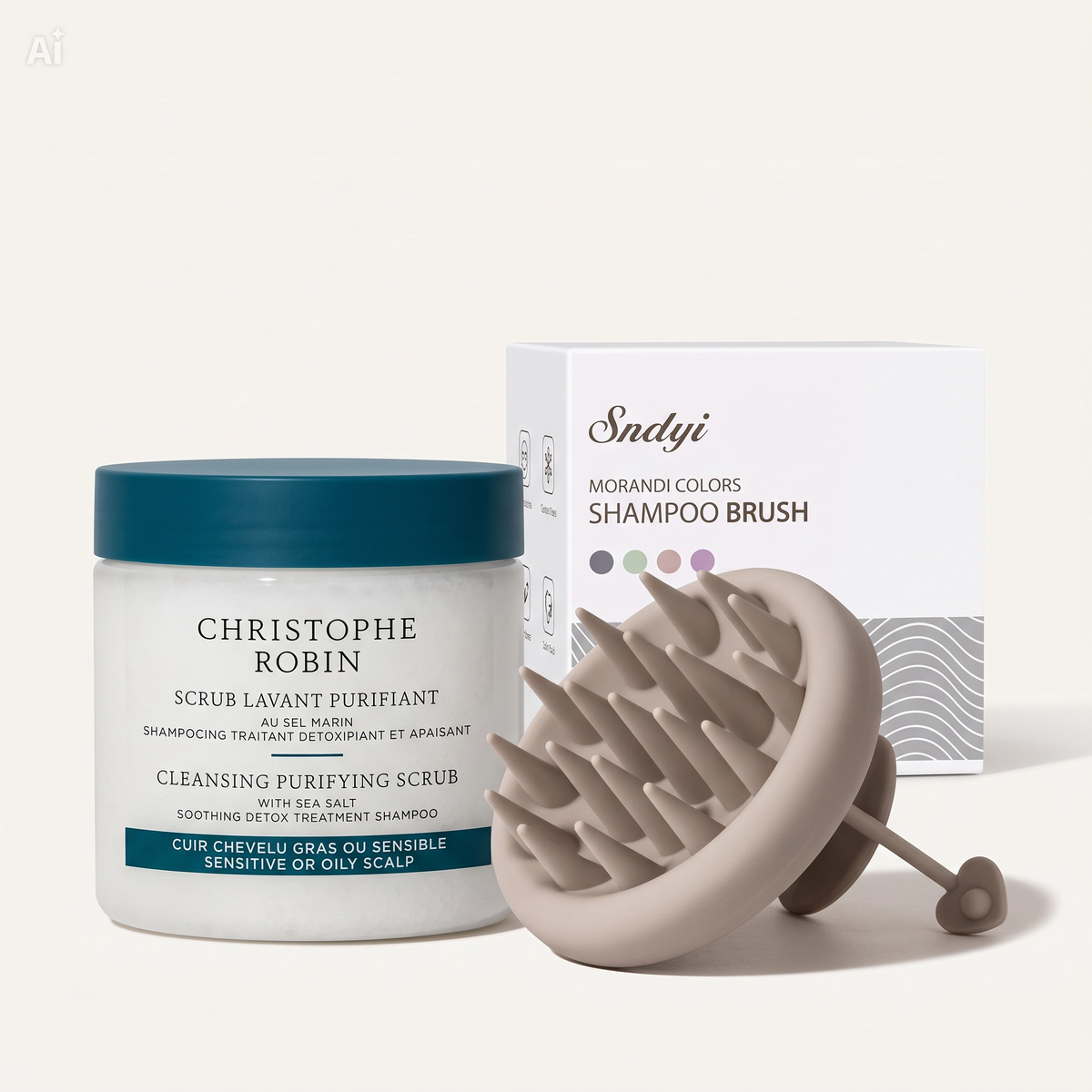 Purifying Sea Salt Scalp Scrub + Scalp Massager Set