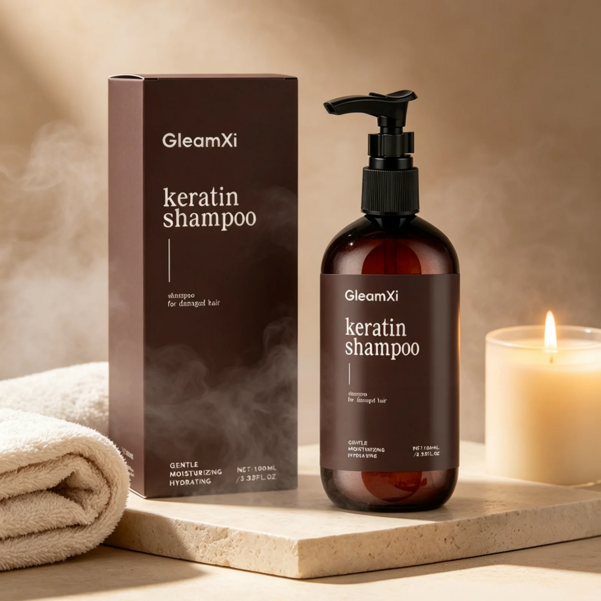 Keratin Shampoo Oil Control Silky Smoothing Hair anti Frizzy Refreshing Gentle Scalp Cleaner Tangle Free Hair Shampoo